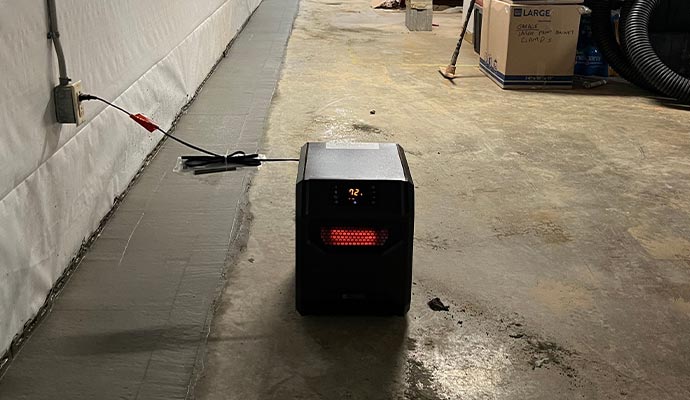 Basement dehumidification