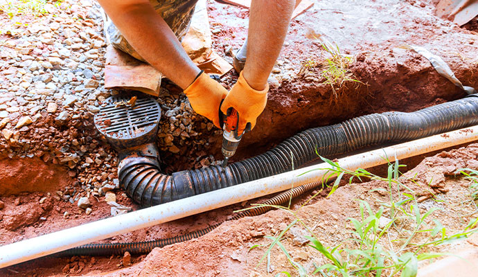 Repair service for aging or damaged drainage systems