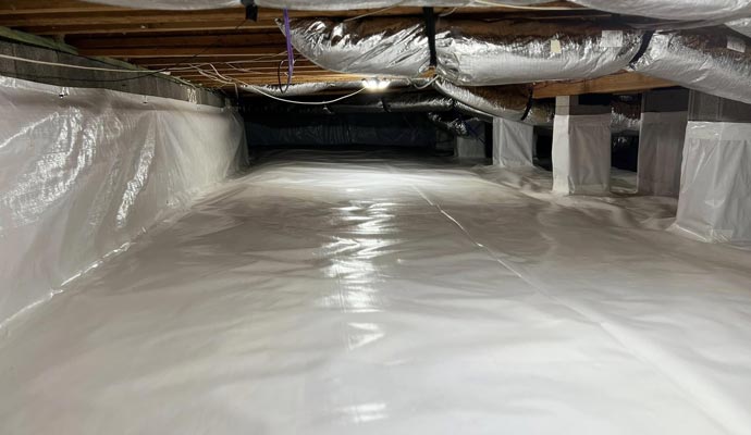 Clean crawl space encapsulation