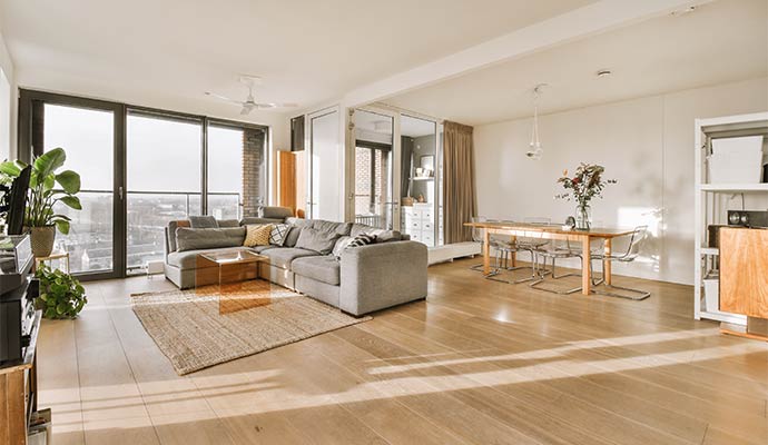 Clean floor of a apartment