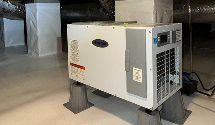 Crawl space dehumidification