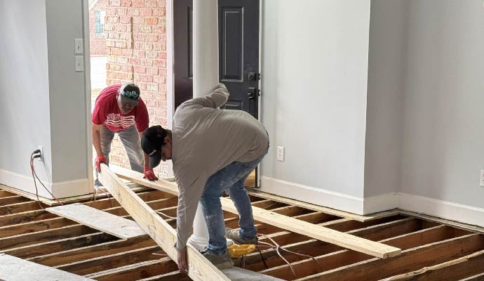 Residential floor repair remodeling