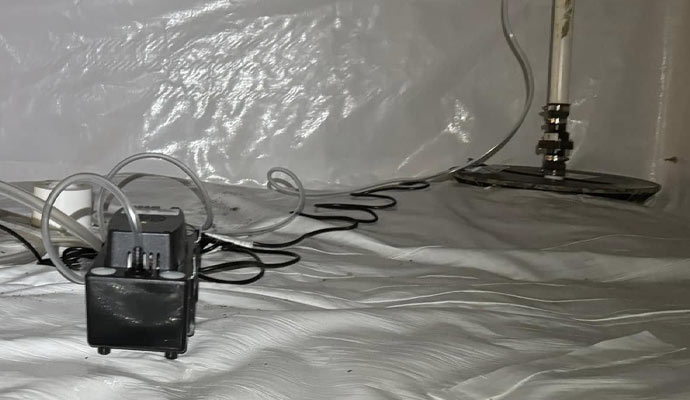 Sump pump system with PVC discharge pipe